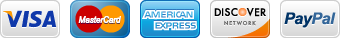 Visa Mastercard American Express Discover Network PayPal